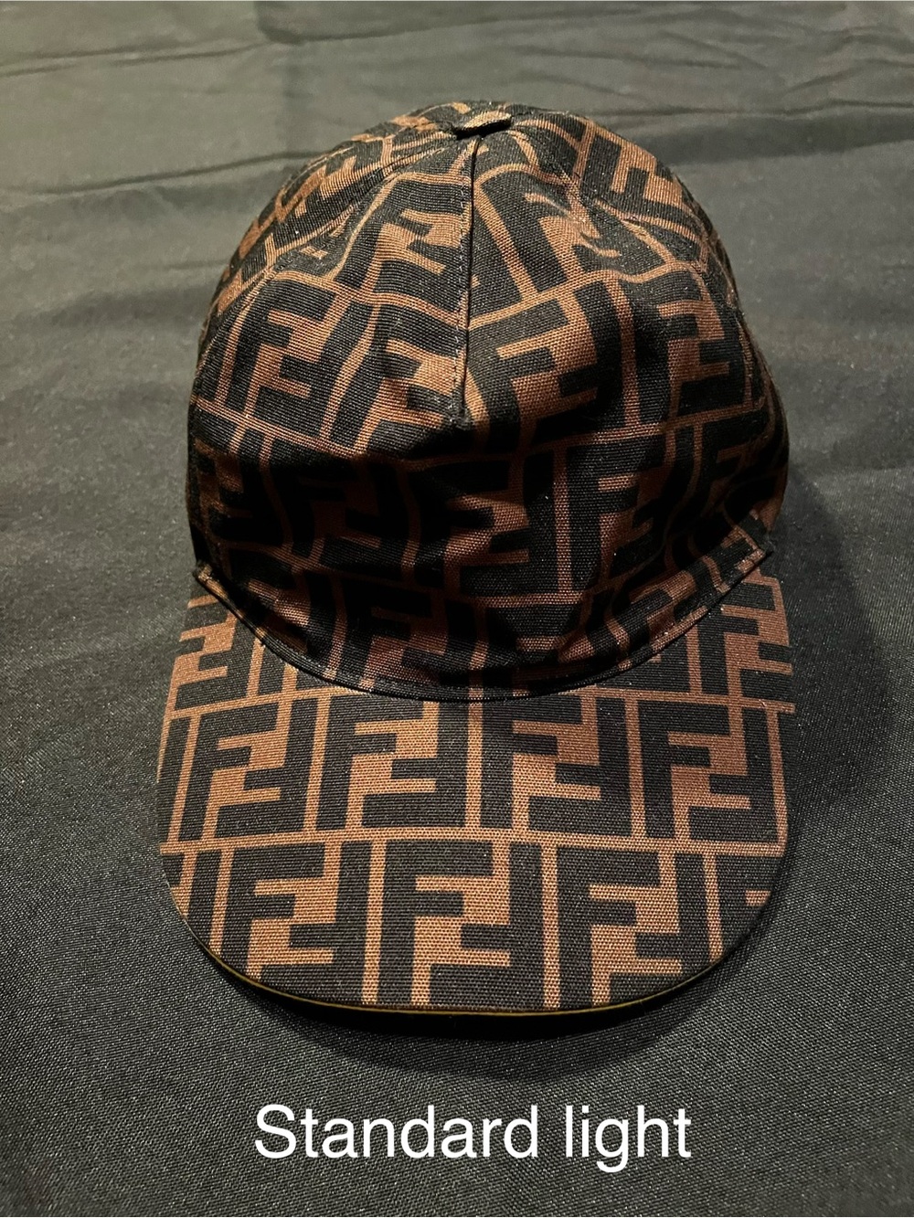 AUTHENTIC FENDI ALL OVER JACQUARD BASEBALL HAT CAP ZUCCA PATTERN